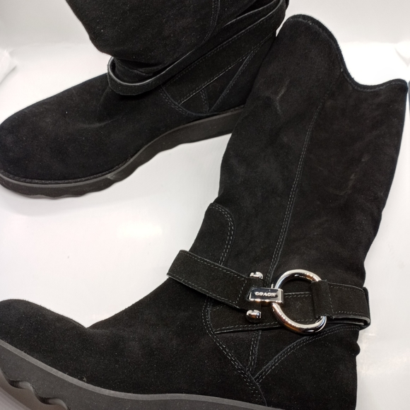 Coach Women’s Black Virtrue flat winter boots - Picture 2 of 11